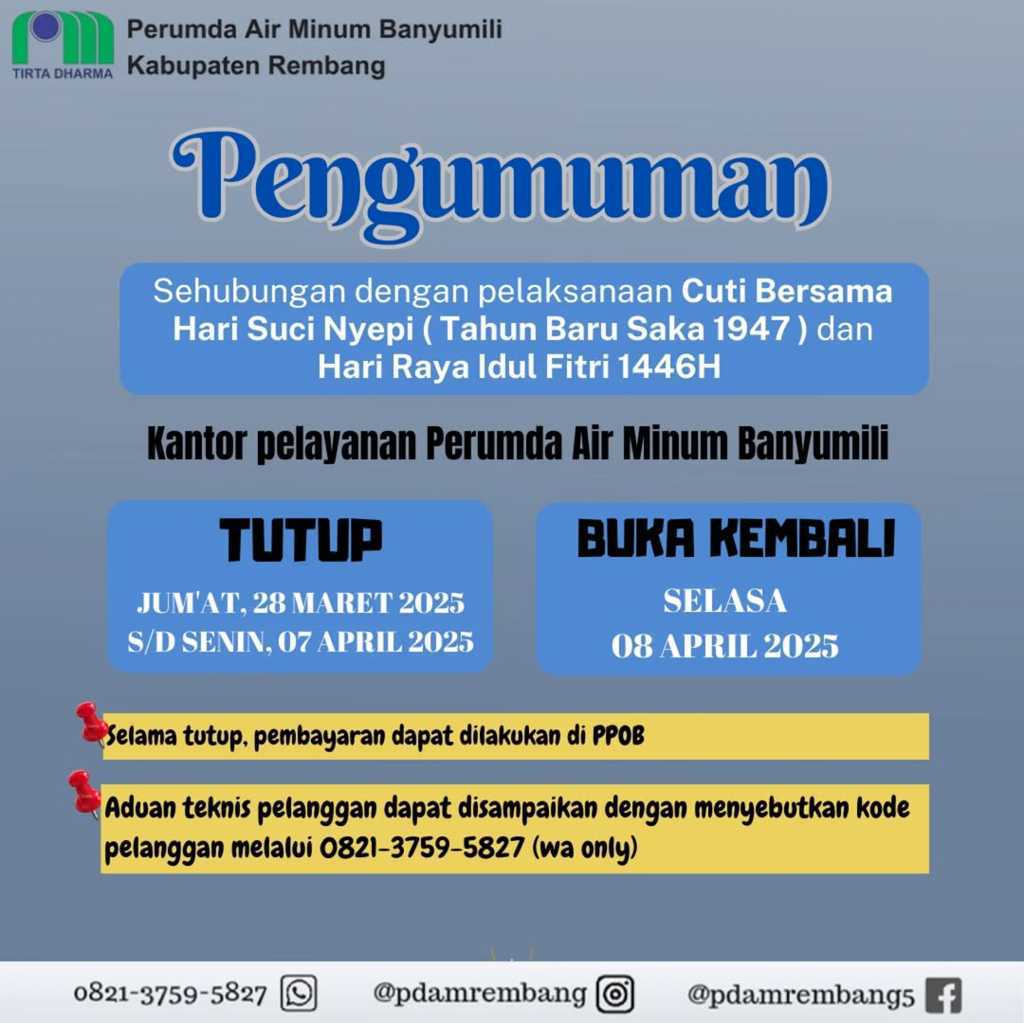 Pengumuman Libur & Cuti Bersama